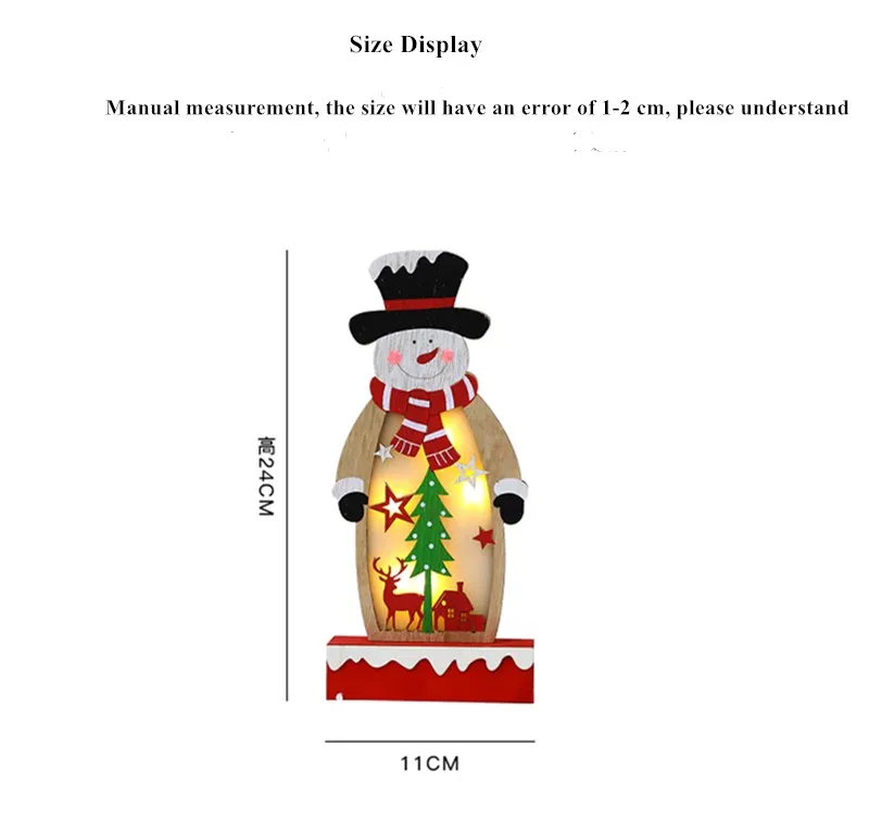 Рождественские статуэтки в скандинавском стиле снеговик светится темноте
