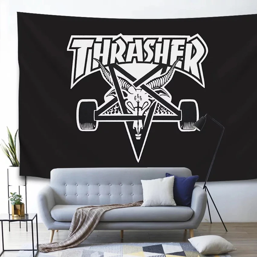 Гобелен Thrasher из полиэстера горизонтальный и устойчивый к выцветанию холст
