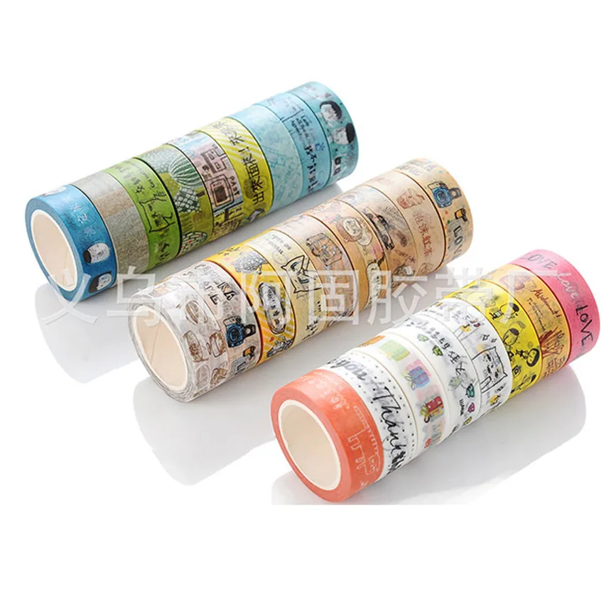 

A bag=27pcs Chives glitter tapes color Dividing Stickers border masking adhesive paper washi tape DIY Scrapbooking Hand account