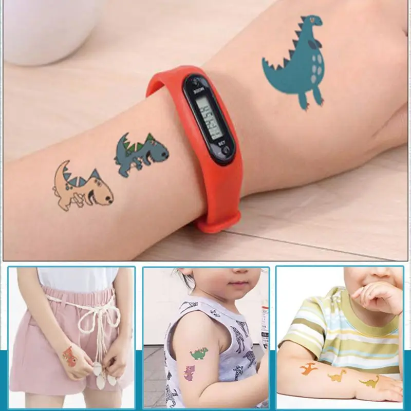 

Dinosaur Tattoo Paste Cute Animal Party Cartoon Children Arm Child Sticker Waterproof Sweat Environmentally Friendly Tattoo C5AA