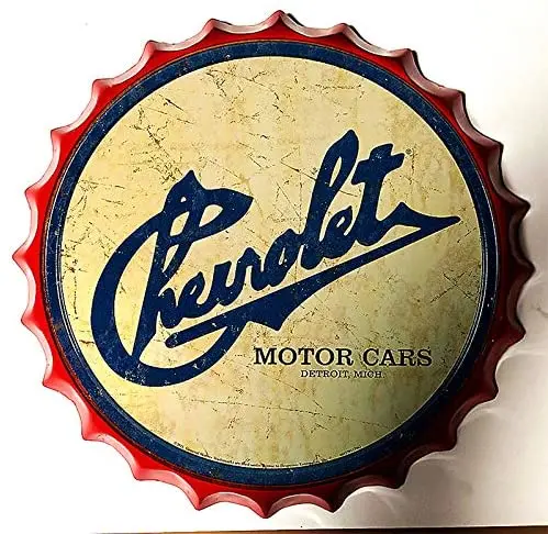 

Royal Tin Sign Bottle Cap Metal Tin Sign Motor Scooter Motorcycles Diameter 13.8 inches, Round Metal Signs for Home
