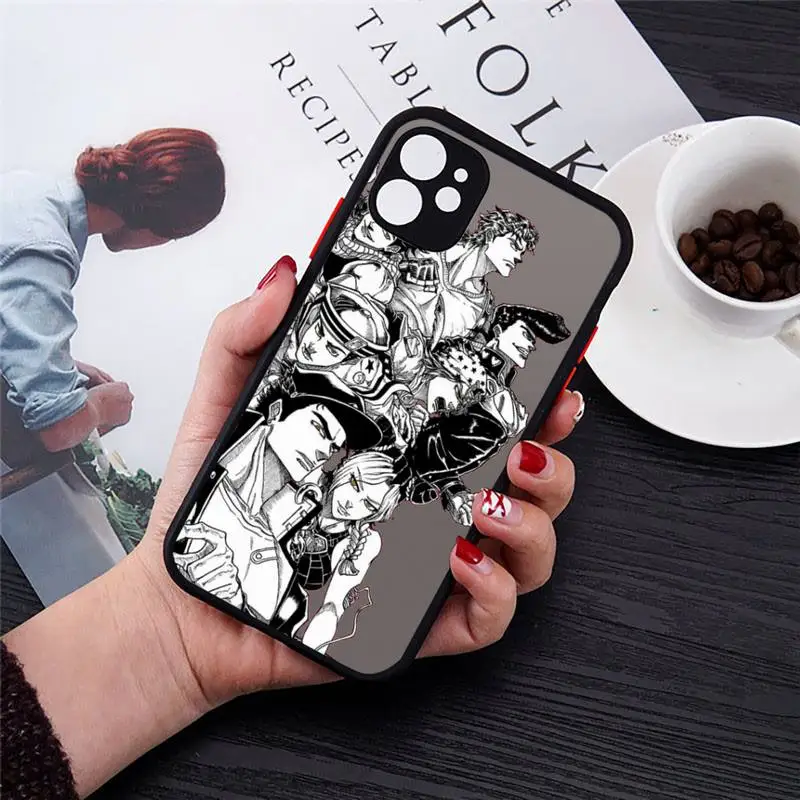 

JoJo's Bizarre Adventure anime Phone Case Matte Transparent for iPhone 11 12 7 8 s mini pro X XS XR MAX Plus cover