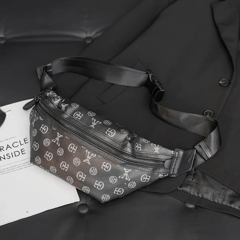 

Модная сумка, новая трендовая кожаная нагрудная сумка, уличная индивидуальная Корейская сумка на одно плечо, Женская поясная сумка 2020