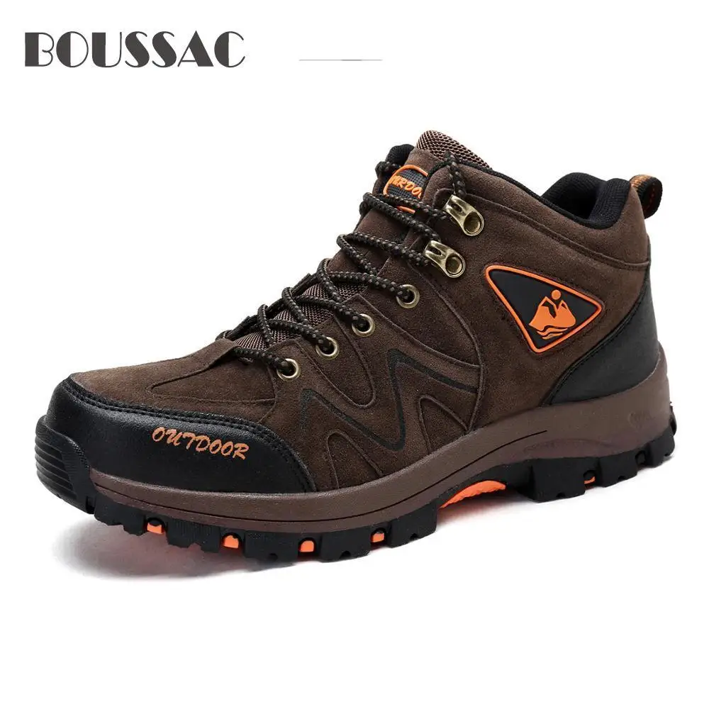 BOUSSAC Мужская походная обувь Профессиональные Водонепроницаемые Походные сапоги