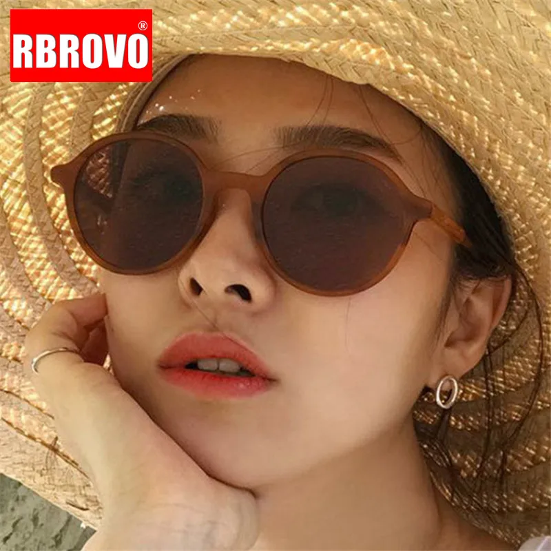 Новинка 2021 круглые женские солнцезащитные очки RBROVO классические винтажные для