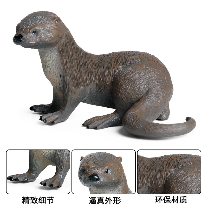2 вида фигурок выдры коллекционные игрушки дикие животные познавательные