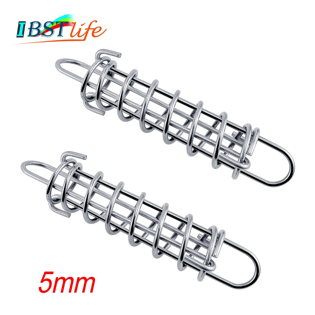 

2PCS 304 Stainless Steel 5mm Boat Anchor Docking Mooring Spring Cable Tension Dog Tie Damper Snubber Shock Absorbing Marine Boat
