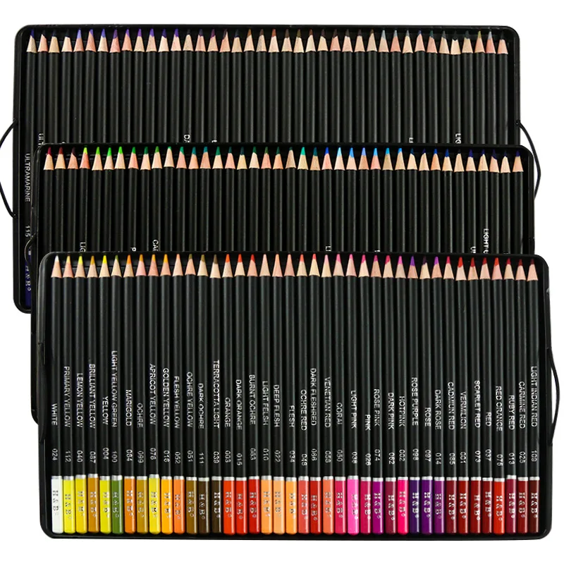 

120 Colors Professional Oil Color Pencils Set Sketch Pencil Non-Toxic Wood Soft Bright Color Pencil Artist Paint School Supply