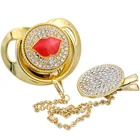 пустышки для малышей детские товары Соски соска для младенца для новорожденных держатель для пустышки Роскошная Милая Красная Соска-пустышка с бусинами для новорожденных подарок для душа Успокаивающая игрушка для рота