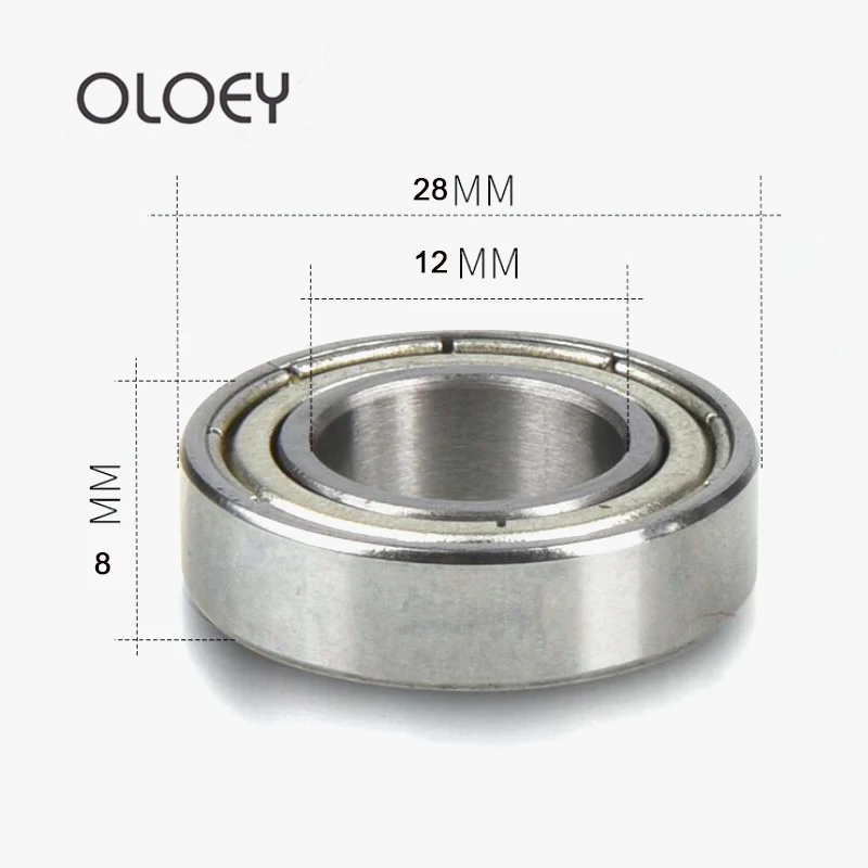 6001-2RS ZZ 12*28*8 мм 2/4 шт. резиновый шарикоподшипник с глубоким желобом металлический