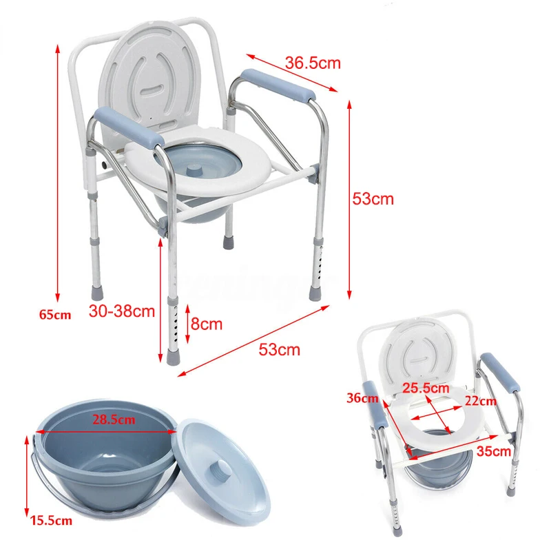 저렴한 휴대용 접이식 침대 옆 욕실 변기 화장실 편리한 화장실 좌석 샤워 의자 노인들을위한 미끄럼 방지 다리