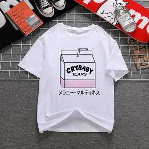 Graphic tees tops Peach summer drink tshirts women funny t shirt O-neck T-shirt Vintage Ullzang Mujer_T-Shirt