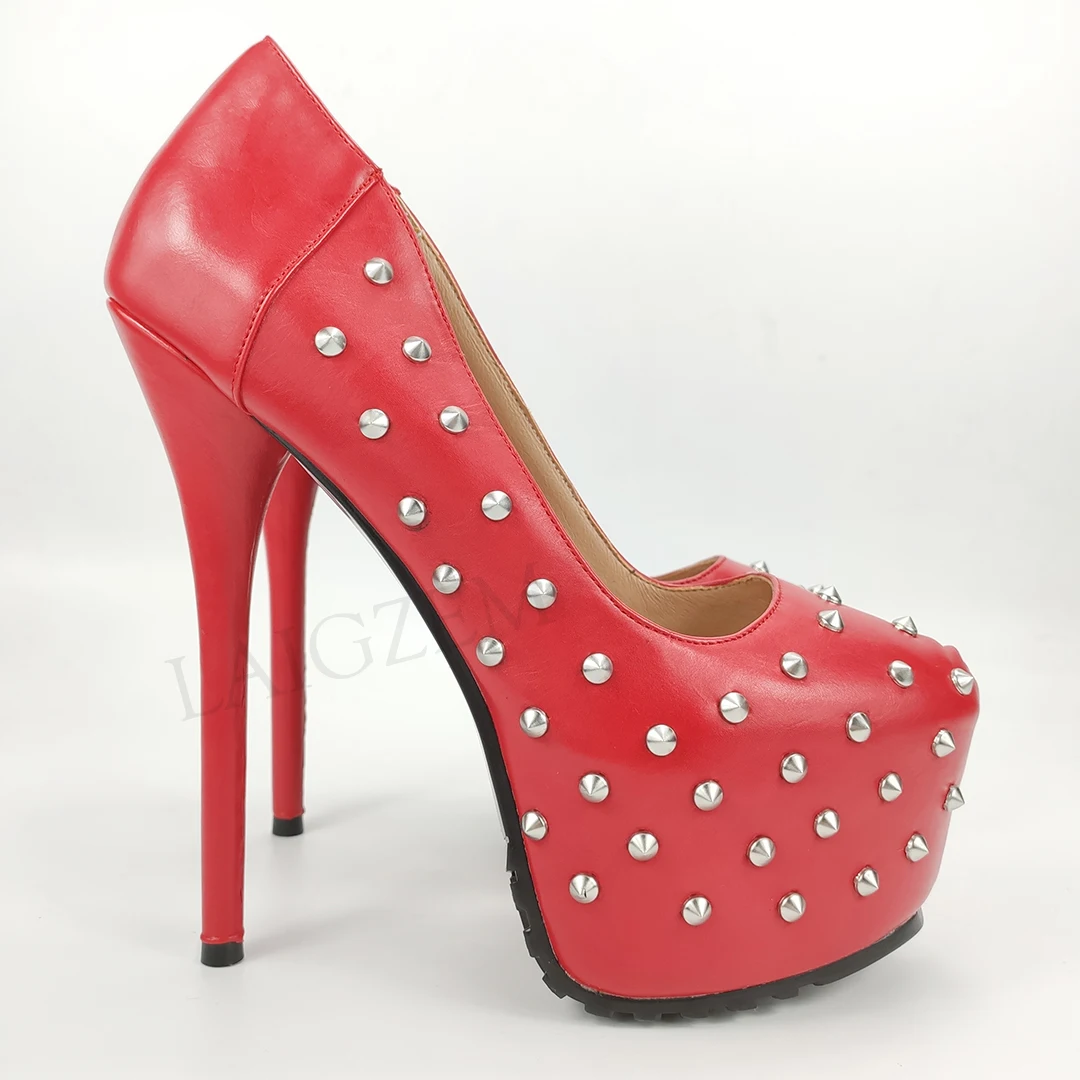 Туфли лодочки женские на шпильке с круглым носком большие размеры 47 51 52|Женские