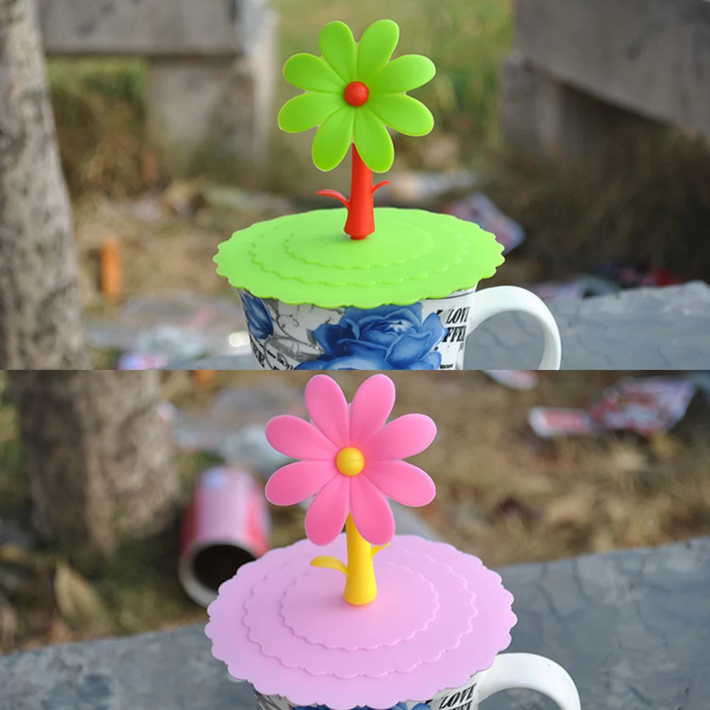 

Water Drinking Cup Lid Silicone Anti-dust Bowl Cover Cup Creative Silicone Tree Leakproof Coffee Mug Suction Lid Cap Sealed Cup