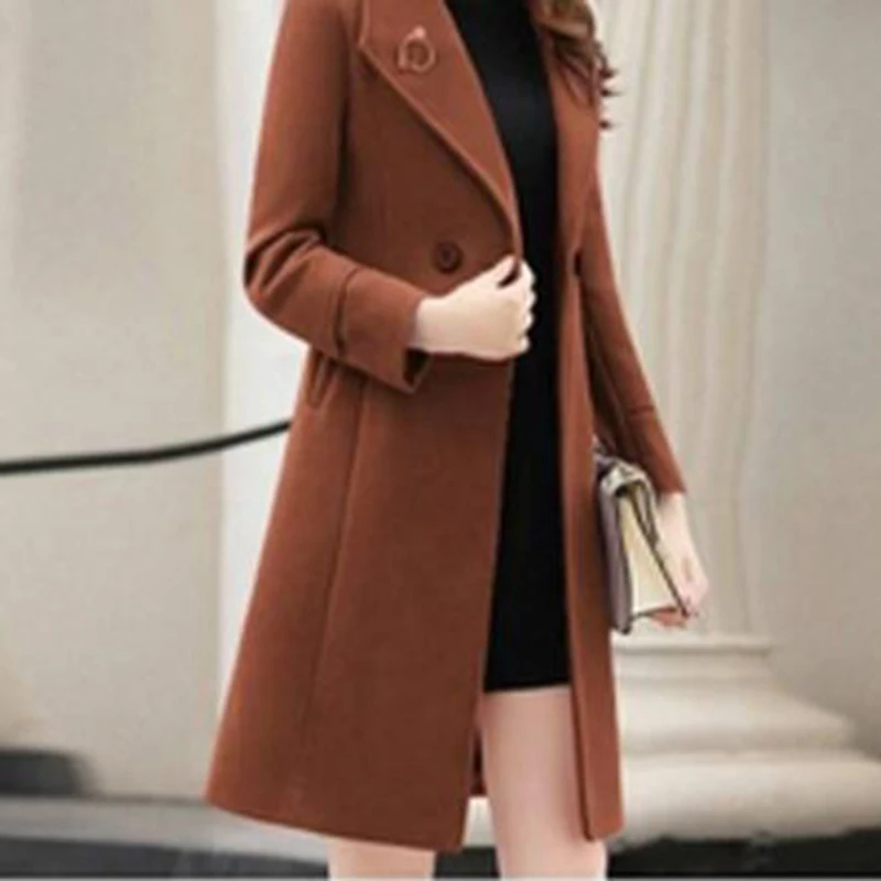 Новинка 2019 женская верхняя одежда осенне-зимняя Модное теплое шерстяное тонкое