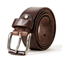 men original cowhide vintage leather belt for men high quality design pin buckle genuine leather mens belt for jeans casual