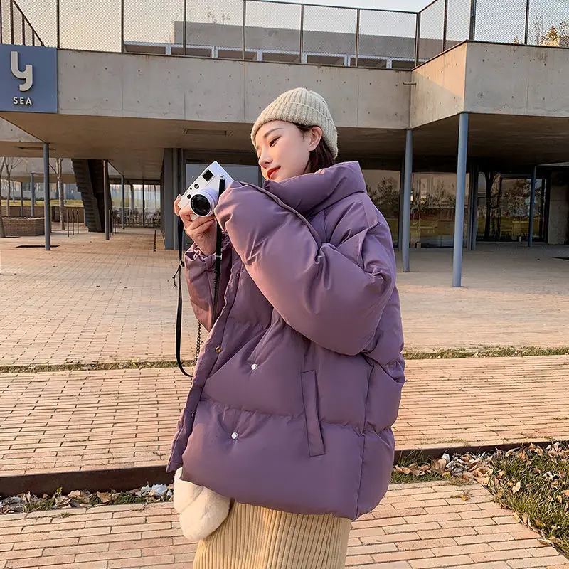 Winter New Cotton Jacket Female Short Korean Version of Down Cotton Jacket Cotton Jacket Students Bread Clothes Jacket