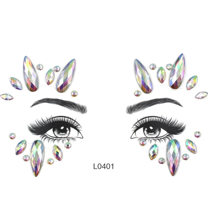 Искусственная татуировка блестящие украшения тату наклейка женская мода лицо