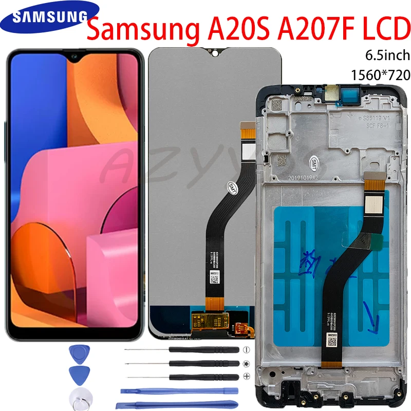 

6.5''Original LCD For SAMSUNG Galaxy A20s A207 LCD Display Screen Digitizer Assembly Repacement Parts For A2070 SM-A207F