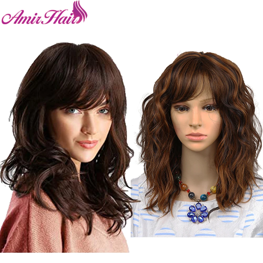 Амир короткие светлые парики для Белый Для женщин Кудрявые волнистые хвосты из