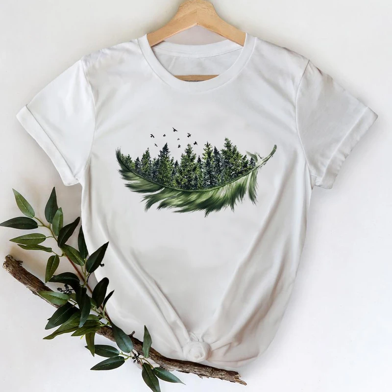 

T-shirts for Women 2021 Leopard Love Valentine's Day Spring Summer Printing Top Lady Print Graphic Tshirt Female Tee T-Shirt