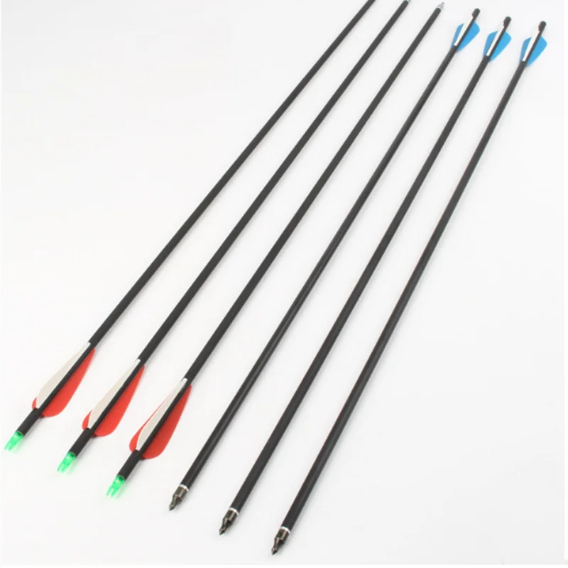 

Detachable arrow type rubber feather mixed carbon arrow for recurve bow practice archery hunting shooting game arrows