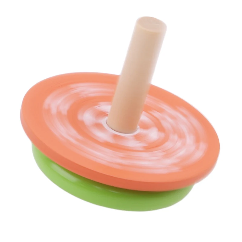

4Pcs/Lot Wooden Toy Colorful Spinning Top Montessori Magic Classic Toys Spinning Top Educational Birthday Gift