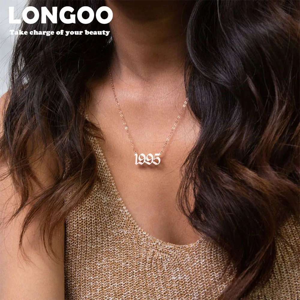 Ожерелье с цифрами на день рождения золотое ожерелье кулоном для женщин комплект