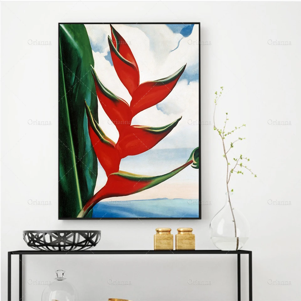 

Georgia O’Keeffe, Heliconia, Crab's Claw Ginger (1939),AbstractModern Art,Botanical Art -Wall Art Poster Print Modular Pictures
