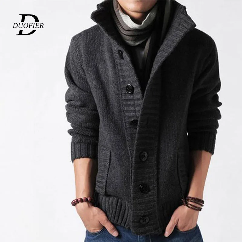 2020 Autumn Winter Men's Sweater Coat Wool Cardigan Jackets Men Button Knitted Thick Fashion Casual Warm Knitwear | Мужская одежда