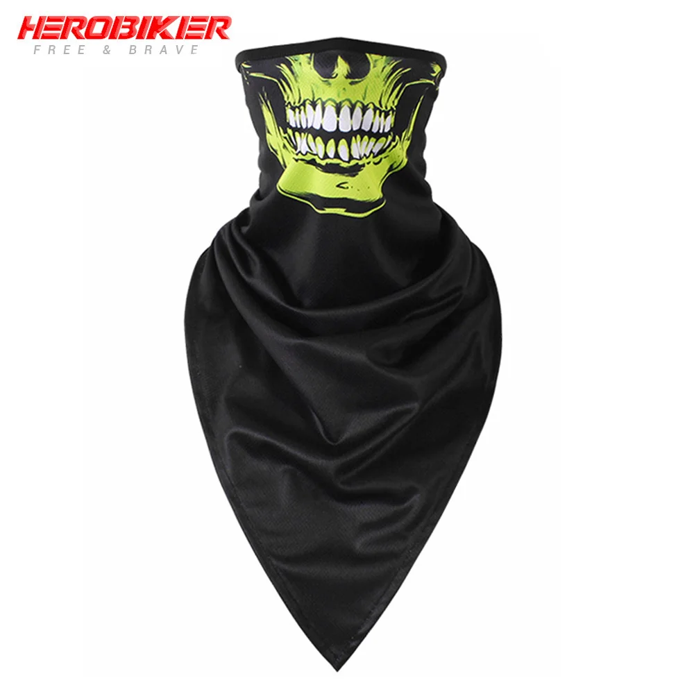 color23 HEROBIKER, новинка, Балаклава, мотоциклетная, мото, защита для лица, дышащая маска, мотоциклетная, многофункциональная, мото, полумаска, Быстросохнущий двигатель - Цвет: color23
