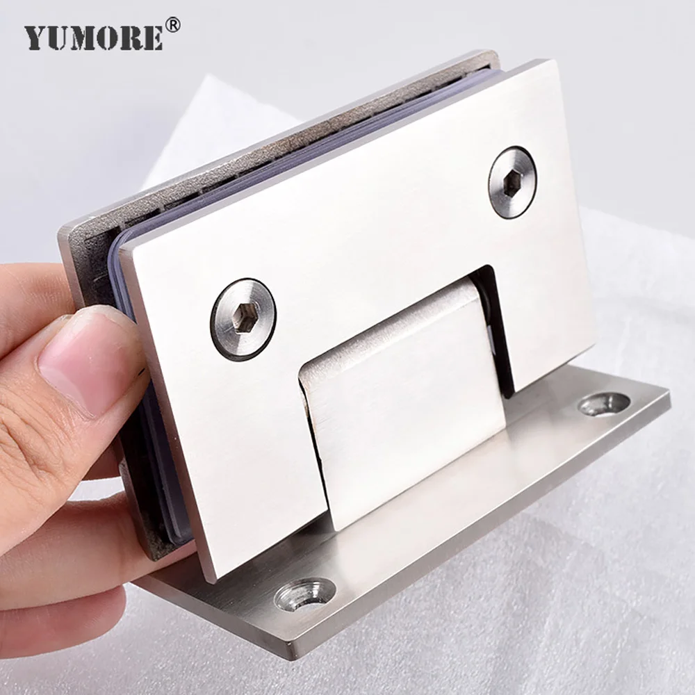 

YUMORE 10pcs/lot Square Bracket Clamp Clip For Glass 304 Stainless Steel Heavy-duty 90 Degree Support Bracket Shelf Clamps