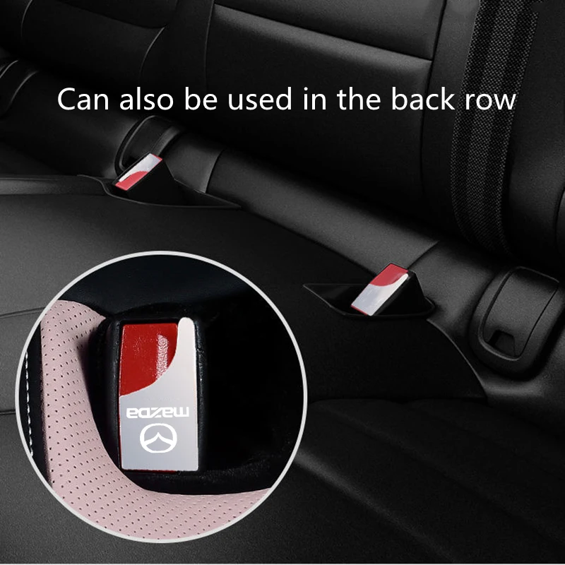 Car Safety Buckle Clip Seat Belt Dustproof Plug Alarm Canceler Stopper For Mazda 2 3 6 Atenza Axela Demio CX-5 Accessories | Автомобили и