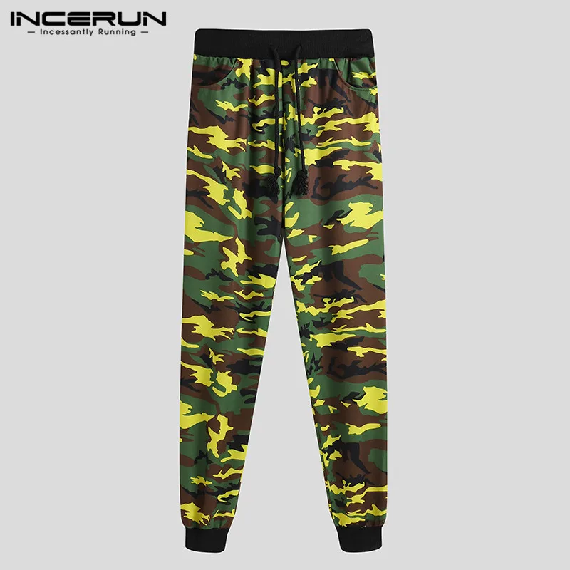 

Men Pants Fitness Workout Gyms Pantalon Joggers Sweatpants Man Camouflage Track Pants Autumn Baggy Cargo Trousers S-3XL INCERUN
