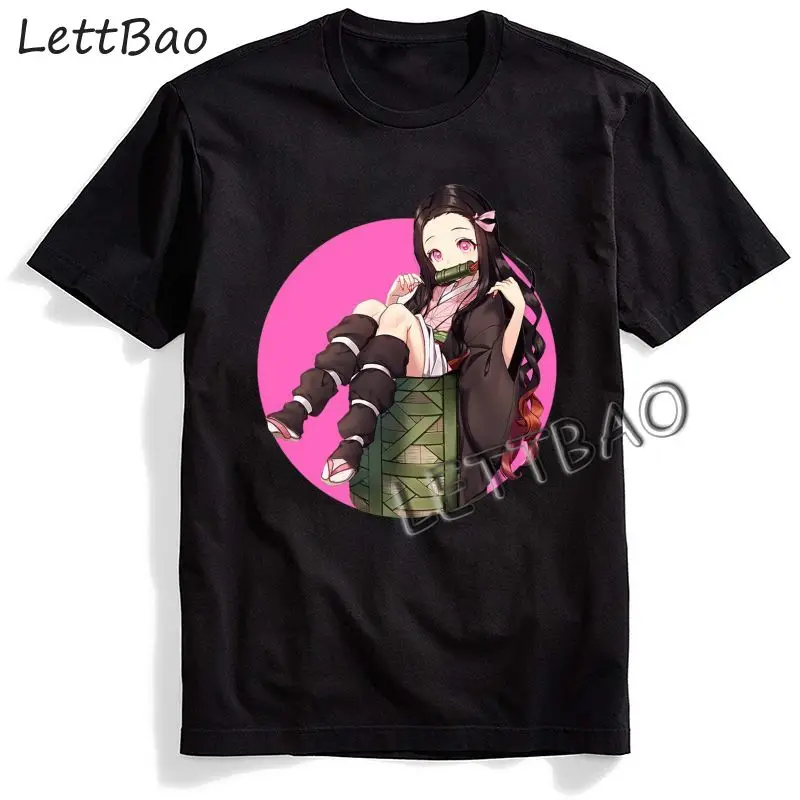

Демон убийца Kimetsu без Yaiba Для мужчин Harajuku размера плюс эстетическое Графический Nezuko летние футболки Топ футболки Harajuku Kawaii