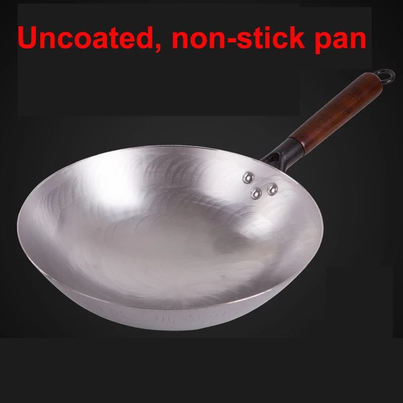 Железный вок чугунная сковорода без покрытия кастрюля общего назначения для