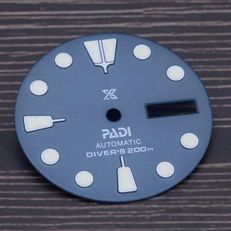 

Циферблат 28,5 мм, синий циферблат Seiko, циферблат 4R36, зеленый циферблат, светящийся циферблат, часы, циферблат, совместимый с часами NH36 для Seiko ч...