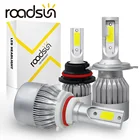 Светодиодсветодиодный противотуманная фара roadsun H4, H7, H11, H8, HB4, 9006, H1, H3, HB3, 9005, авто, C6, 880, 9004, 9007, H13, 12 В, 6000 К, 8000 К