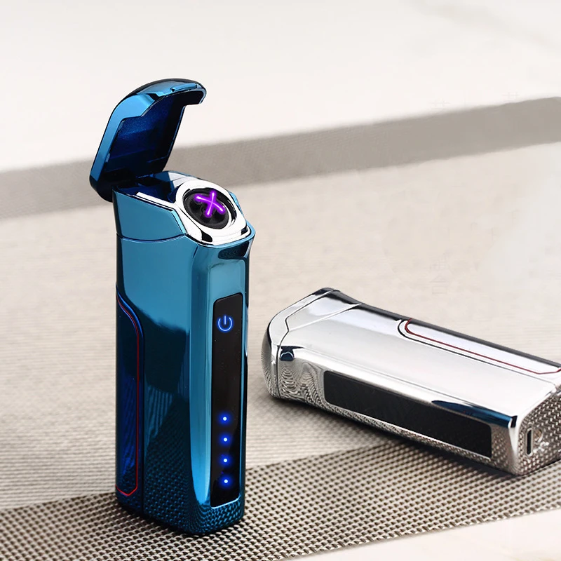 Высококлассная USB импульсная зажигалка перезаряжаемая сенсорная Индукционная