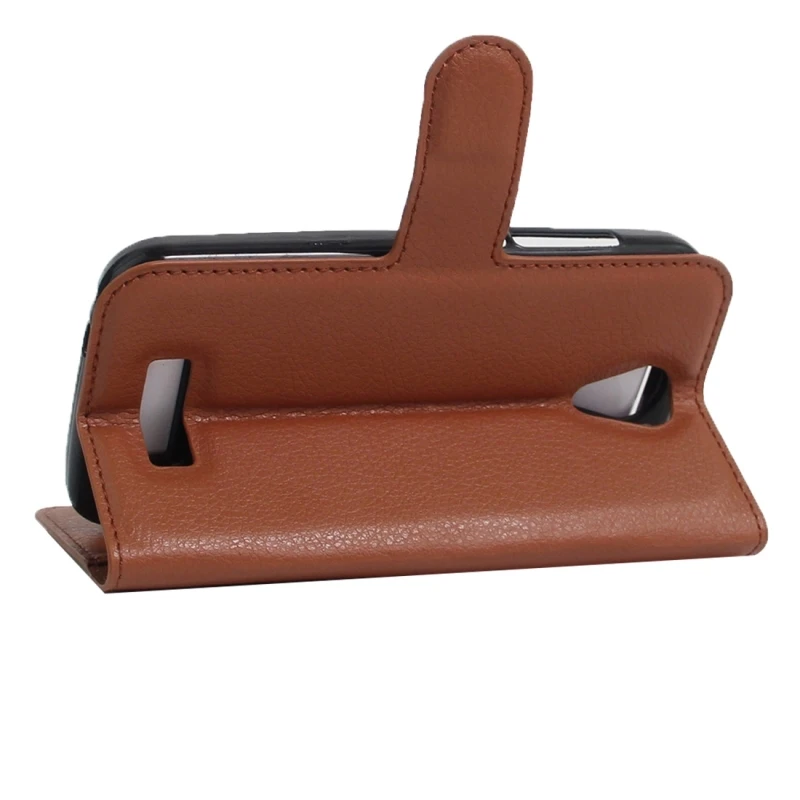 Кожаный чехол DOOGEE X3 с текстурой личи Горизонтальный кожаный книжка магнитной