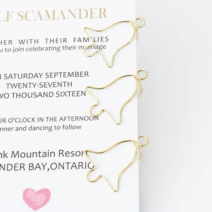 Новинка 2020 20 шт./лот золотой колокольчик С КАКТУСОМ зажим для бумаги