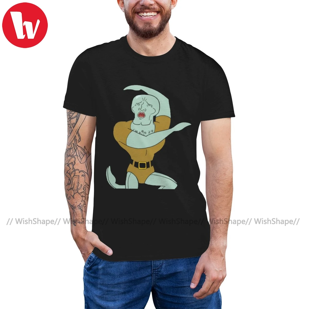 Squidward футболка красивый уход за кожей лица Футболка 4xl Повседневная 100 Хлопок