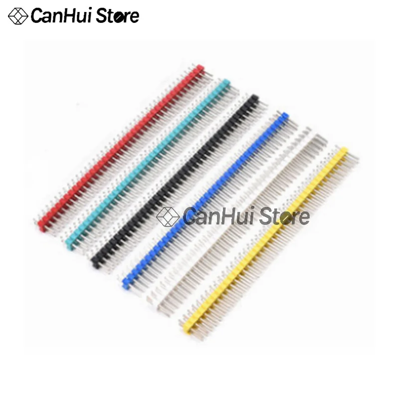 12 шт./лот 2 54 мм черный + белый красный желтый синий зеленый двухрядный штекер 2X40