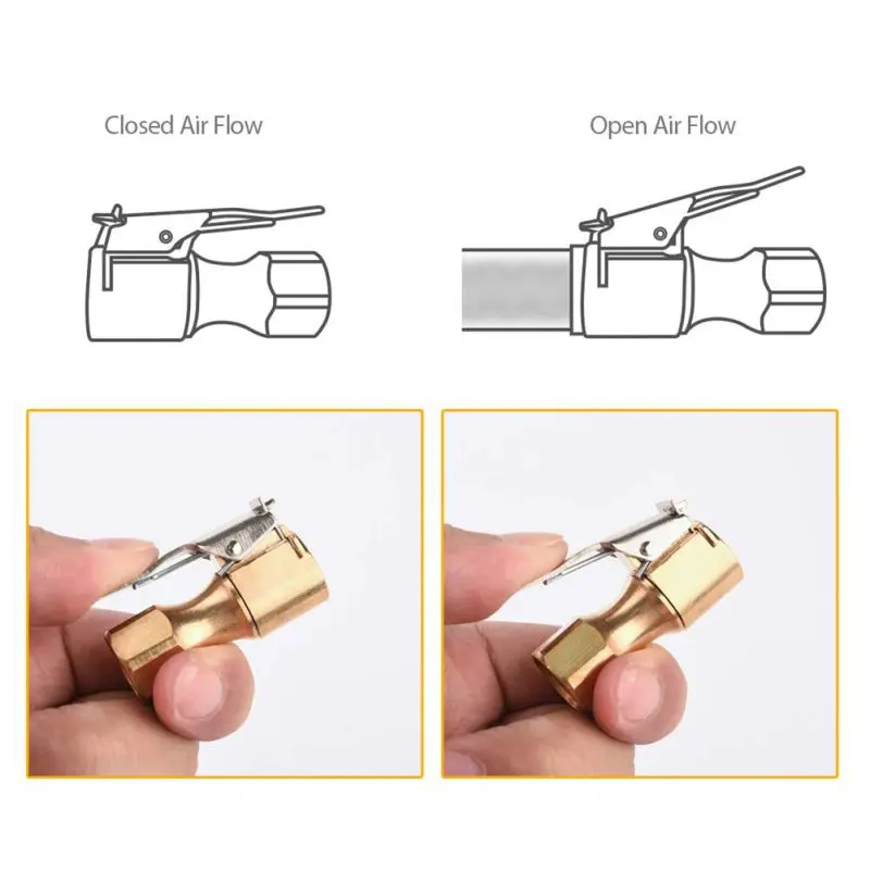 2 шт. прямой воздушный патрон с зажимом для надувания шин латунный аксессуары шин|