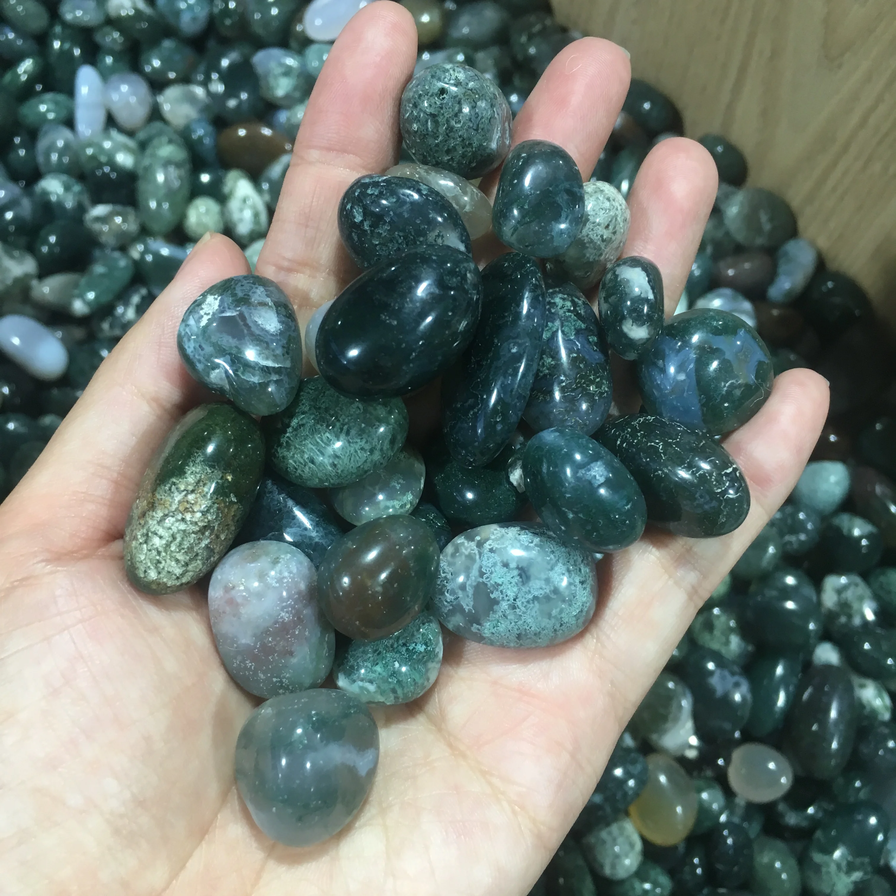 

Натуральный Мох, агат, опущенный камень, драгоценный камень, Хрустальный гравий для декора