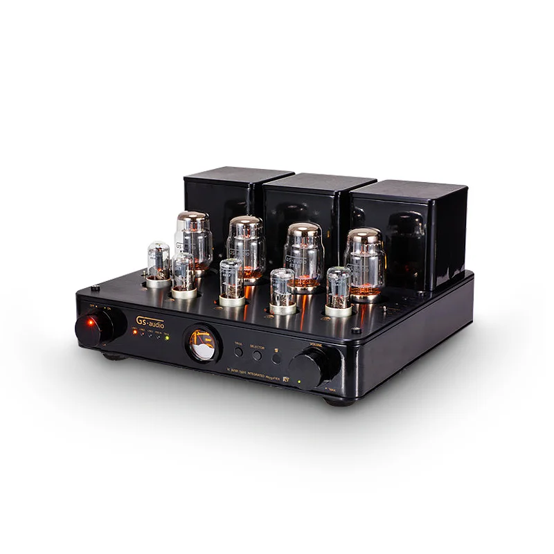 Douk аудио Hi-End KT88(EL34) Вакуумный ламповый усилитель стерео HiFi Встроенный усилитель мощности для наушников - Цвет: Черный