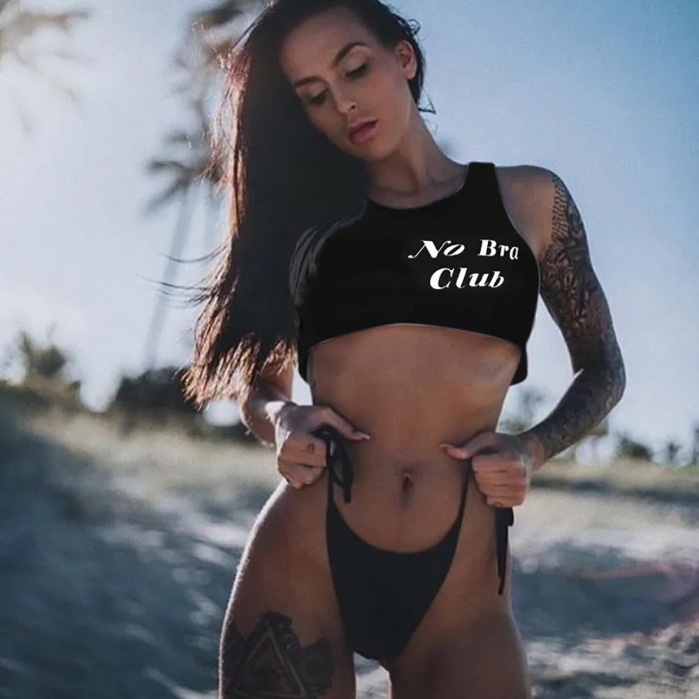 Модный женский укороченный топ для девушек без бюстгальтера клубный