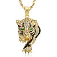 exquisite hip hop style alloy sliding pendant necklace for men 2021 fashion jewelry zircon inlaid gold and silver pendant chain