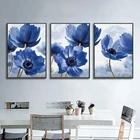 Голубые цветы, плакаты, фотография стены в современном стиле, красивый домашний декор, минимализм, для гостиной