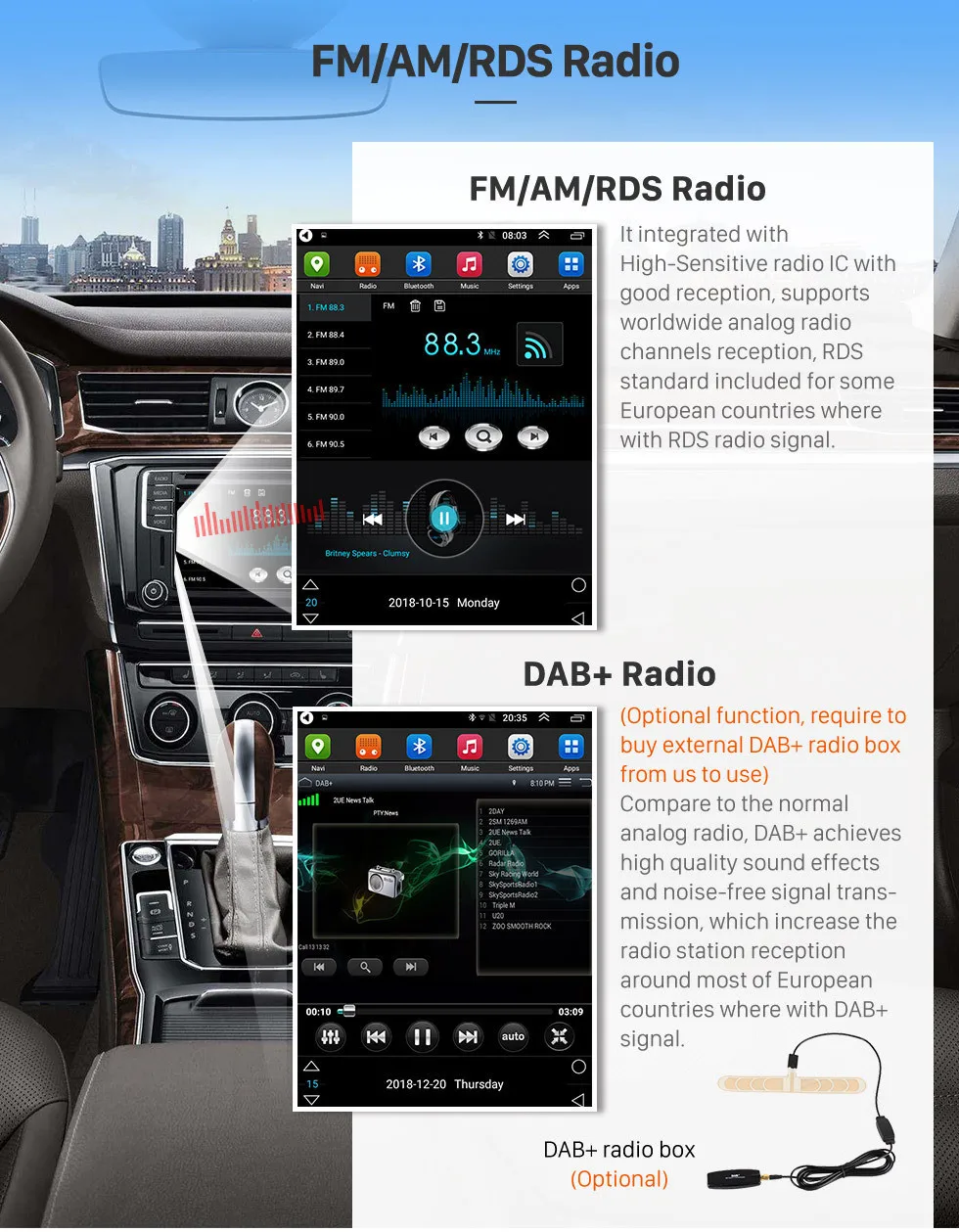 Seicane 9,7 дюймов Android 9,1 автомобильный мультимедийный плеер для hyundai Santafe IX45 gps навигация радио Зеркало Ссылка